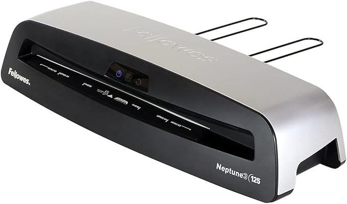 Fellowes Neptune 3 125 Laminator with 10 Pouches, 12.5 Inch (5721401), Silver, Black