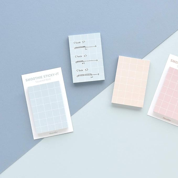 Monolike Smoothie Squared Sticky-it - 5p Set Self-Adhesive Memo Pad 50 Sheets