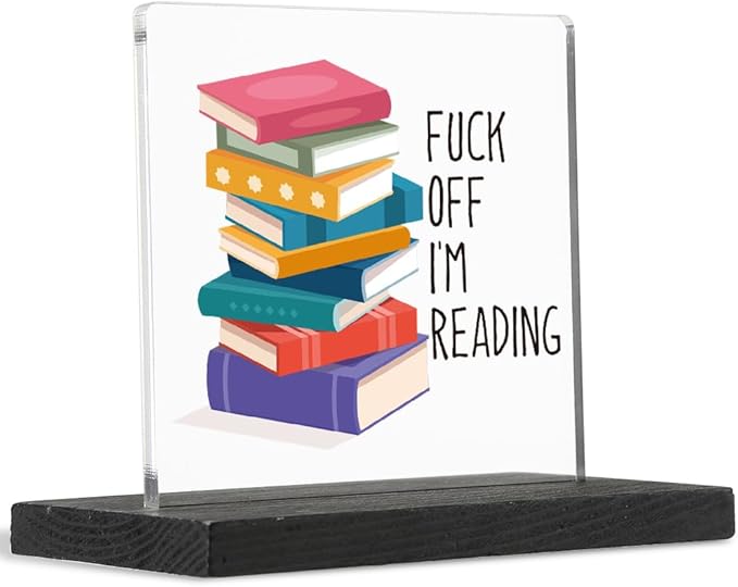 Funny Profanity Gift for Book Lover,Cute Desk Decor Gift for Book Lover, Joke Birthday Office Gift for Book Lover, Funny Reading Gift for Book Lover, Gag Reading Gift for Book Lover,WYZ2