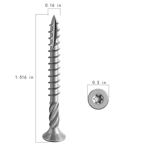 #8 * 1-5/8" 304 Stainless Steel Deck Screws, (3300pcs) 15 lbs.Exterior Wood Screws, Rust Resistant epoxy Coated, Bronze, T20 Star Bit