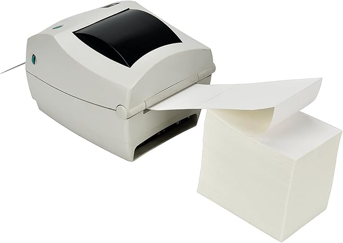 MFLABEL Fanfold 4" x 6" Direct Thermal Shipping Labels (1 Stack, 1000 Labels) – White Perforated Labels for Thermal Printers – Compatible with Zebra, Rollo & More – No Ink Needed, Smudge-Proof