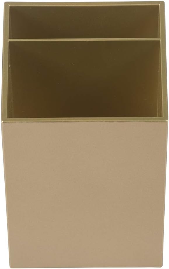 JAM Paper Plastic Pen Holder - Gold - Desktop Pencil Cup Sold Individually