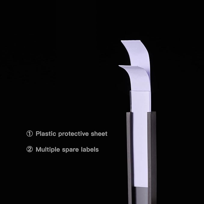 Eeoyu Magnetic Label Holders with Magnets Magnetic Data Card Holders with Clear Plastic Protectors for Metal Shelf, Whiteboard, Set of 50 (0.5 x 3 Inch)