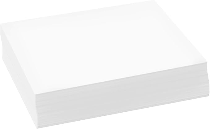 500 Sheets of Bright White 8.5" x 5.5" Half letter Size, Regular 24lb. Paper