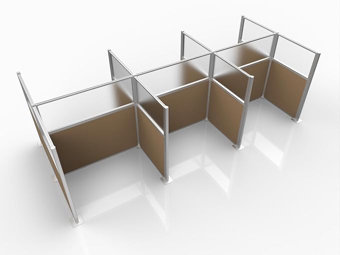 Versare Hush Panel Cubicle Kit | Workstation Partition Walls | Sound Dampening Cubicle Walls | Partitions for Desks