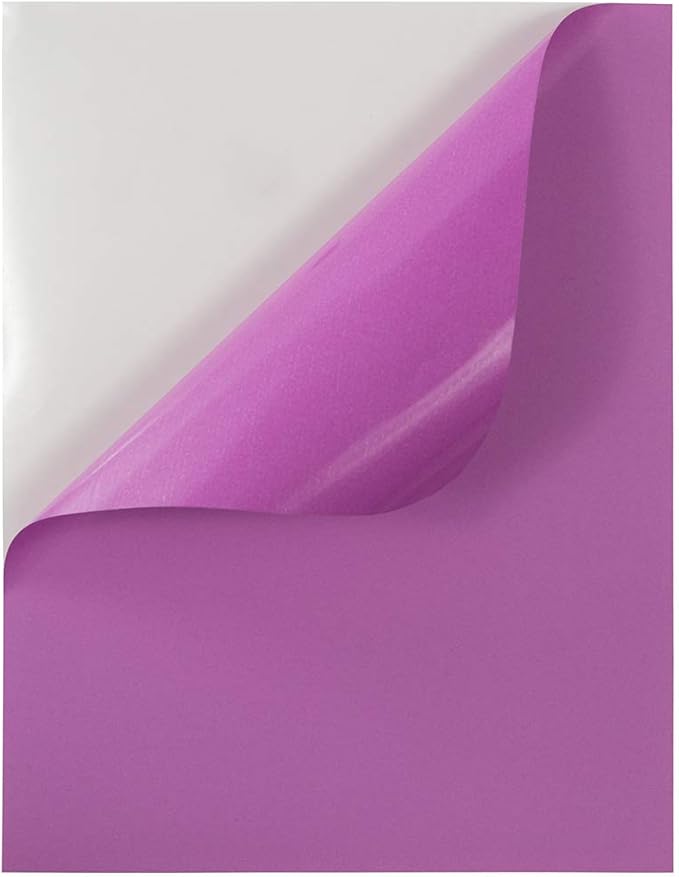 JAM PAPER Full Sheet Shipping Labels - Printable Sticker Paper - 8 1/2 x 11 - Violet - 10 Full Pages/Pack