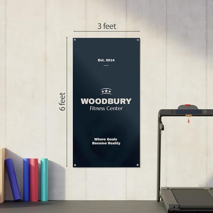 Staples Custom Scrim Vinyl Banner - 36W" x 72L" Quote Banner with 4 Grommets - Durable Outdoor Sign for Events, Promotions, and Business Advertising (Palms)