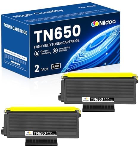 TN650 TN-650 Toner Cartridge Black 2 Pack Replacement for Brother TN-650 TN650 MFC-8690DW MFC-8480DN MFC-8890DW Printer Toner