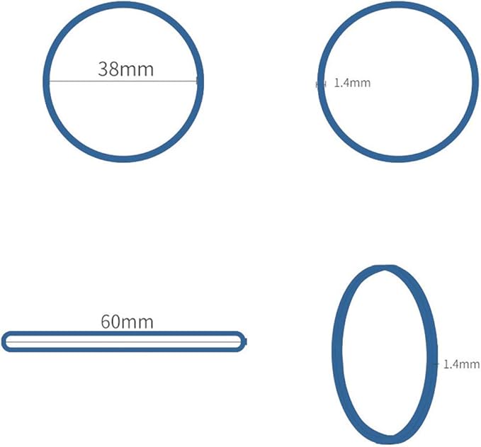 AMUU Rubber Bands 300pcs Turquoise Small blue-green Rubber Bands for Office School Home size16 Elastic Hair Band