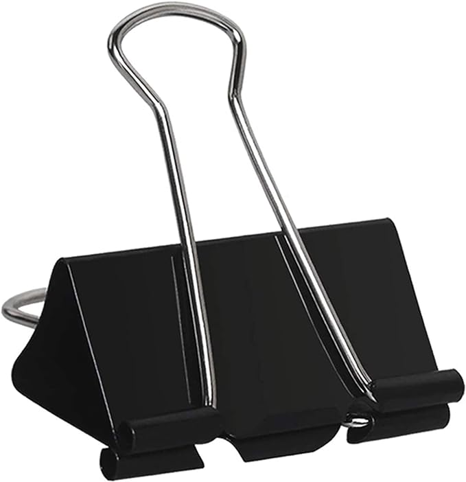 Large Binder Clips 2 Inch (72 Pack), Extra Large Binder Clips Big Paper Clamps Giant Clips for Office and Home Supplies, Black
