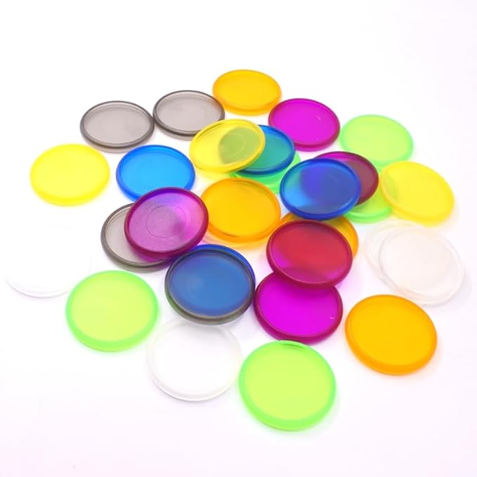 100pcs Discbound Notebook Discs DIY Planner Accessoriesfits for Tul,Levenger,Arc,Happy Planner,Talia(Transparent Mixed,1.26 inch/32mm)