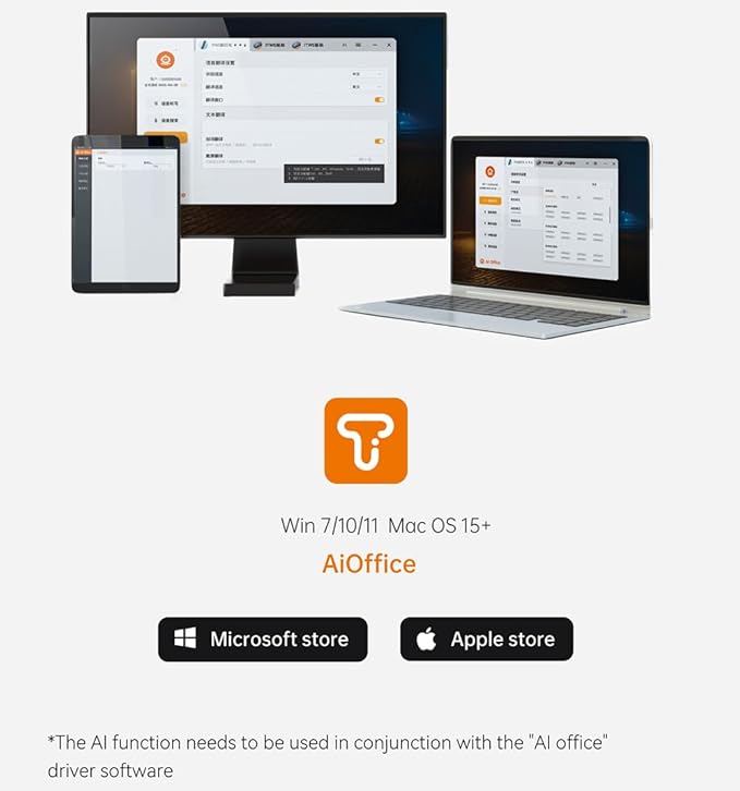 AI Wireless Mouse for PC Laptop Bluetooth Mouse with AI Assistants & Voice Typing 5-Speed DPI Adjustable Ergonomic Design for Office Remote Work High-Performance Device for Professionals Students