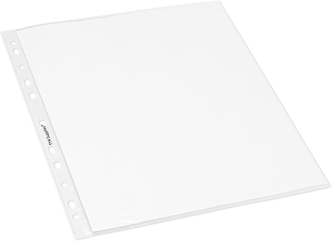 TYH Supplies 100 Pack Heavy Duty Clear Sheet Protectors for 3 Ring Binder | 8.5 x 11 Inch | Ultra Clear 11 Hole Plastic Page Protectors for Home, Office, and School | Top Loader Plastic Sleeves