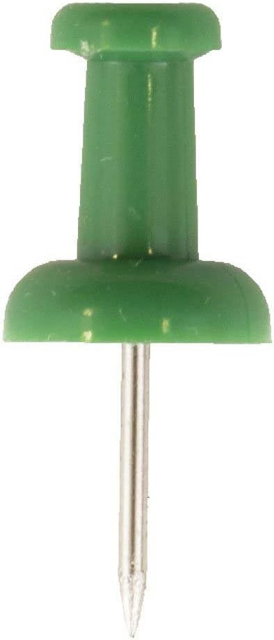 JAM PAPER Colorful Push Pins - Green Pushpins - 2 Packs of 100