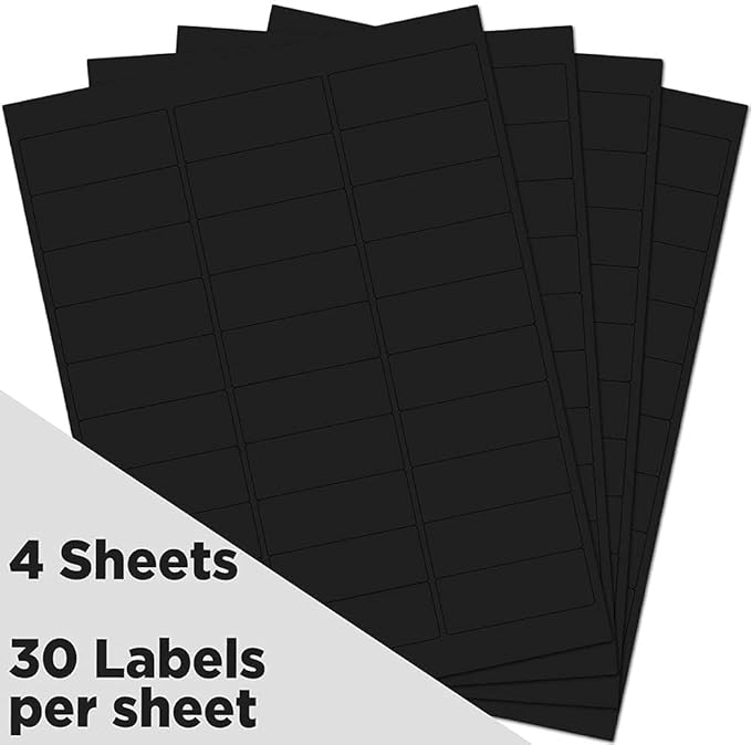 JAM PAPER Return Address Labels - Standard Mailing - 1 x 2 5/8 - Black - 120 Shipping Labels/Pack