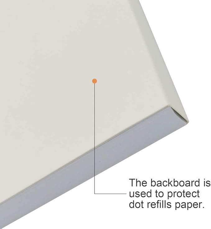 Unpunched Refills Paper, Letter Size Loose Leaf Paper for Ring Binder/Discbound Notebook Planner Inserts, 100 Sheets/200 Pages, White, Dot Grid, 8.5 X 11 Inch