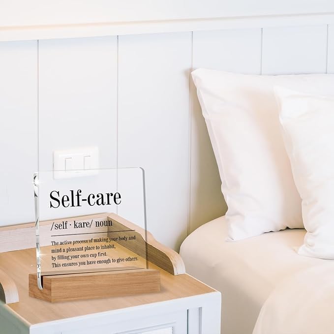 Spa Decor for Spa Room, Self Care Gifts for Women Men, Mental Health Gifts, Self Care Definition Massage Room Bathroom Decorative Signs Plaque