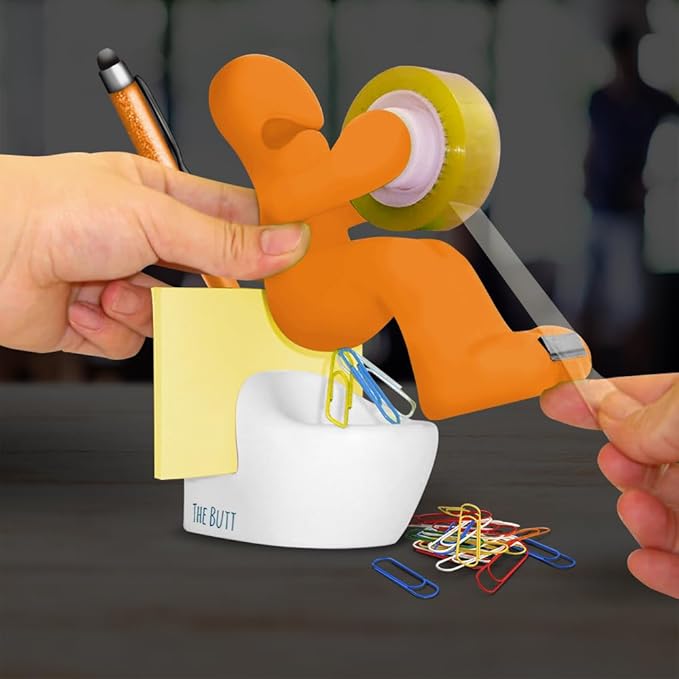 The Butt Tape Dispenser – Funny Gifts for Men – Weird Stuff, Desk Accessories for Men - Novelty, Fun Office Supplies Gag Gifts for Men - Teacher Gifts Boss Gifts for Men - Going Away Gift for Coworker