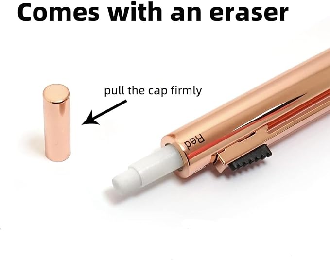 4 in 1 Multi Function Refillable and Retractable Multi Color Pen,Black Red Blue Ballpoint Pen and 0.5mm Multicolor Pencil, Multicolor Pen Gift for Journaling (Black)