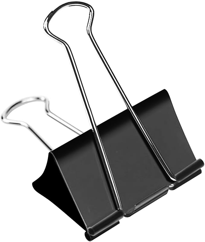 Jumbo Binder Clips 3 inch, Binder Clips Extra Large Heavy Duty 6 Pcs for Office Supplies, Black