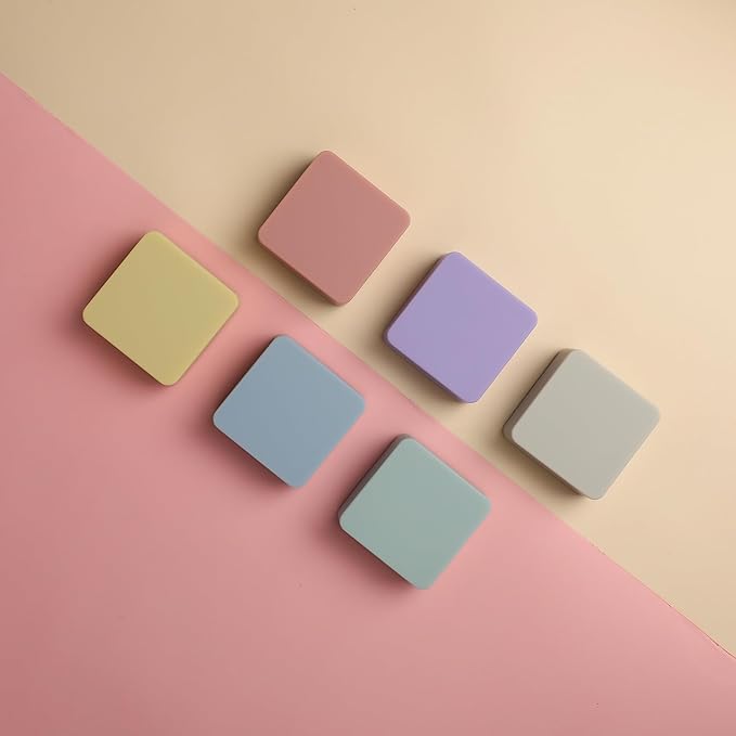 Ddaowanx Dry Erase Erasers, 2"x2",8 Pcs Aesthetics Magnetic Mini Eraser for Refrigerator Whiteboard,Classroom Teacher Supplies (8 Pack/ 8 Color)