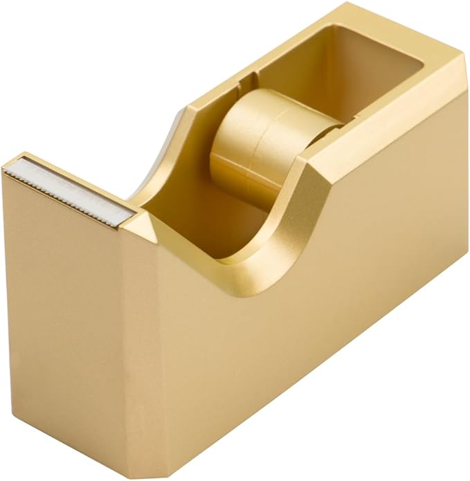 JAM PAPER Office & Desk Sets - 1 Stapler & 1 Tape Dispenser - Gold - 2/Pack