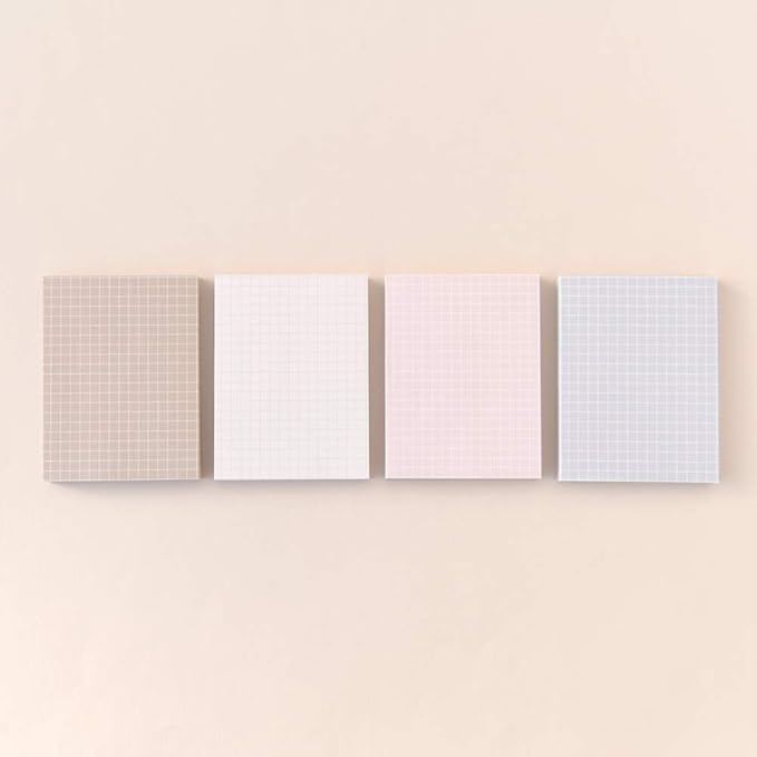 Monolike Memopad Smoothie Ver.2 design SET - 4 Packs, 4 Different Designs, 100 Sheets Per Pad, Total 400 Sheets, Note pads, Writing pads