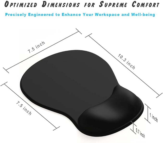 ErgoComfort Gel Wrist Rest Mouse Pad-Ergonomic Office Mousepad with Wrist Support-Non-Slip, Design Desk Accessories Mat for Home&Game Decor (06Mocha Sand)