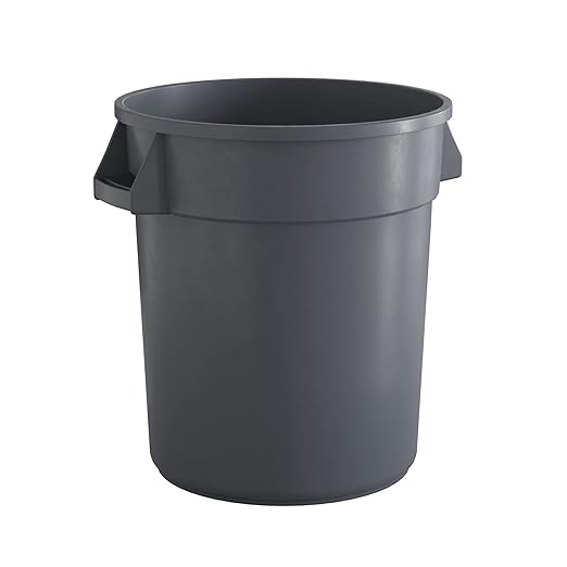 20 Gallon Gray Round Commercial Trash Can