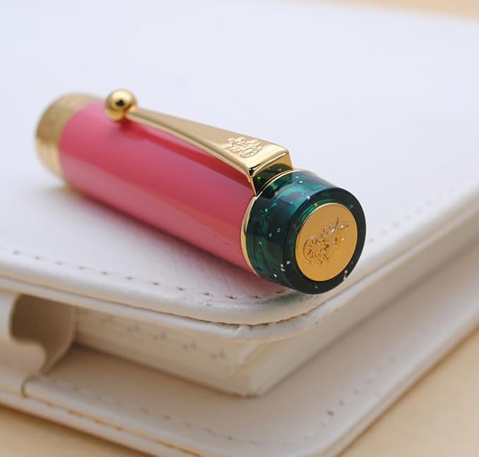 JINHAO 100 Fountain Pen with Ink Converter (Medium Nib 0.7mm, Guava)