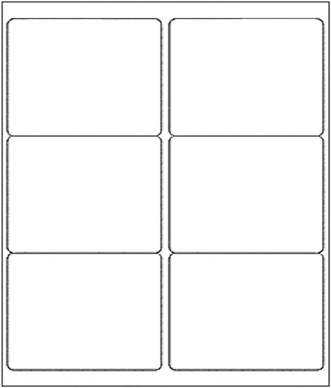 BESTEASY 3 1/3" x 4" Labels Shipping Labels for Laser Inkjet Printers, 6 Up Self Adhesive FBA Address Labels, White Matte Mailing Label Stickers (1000 Sheets, 6000 Labels)