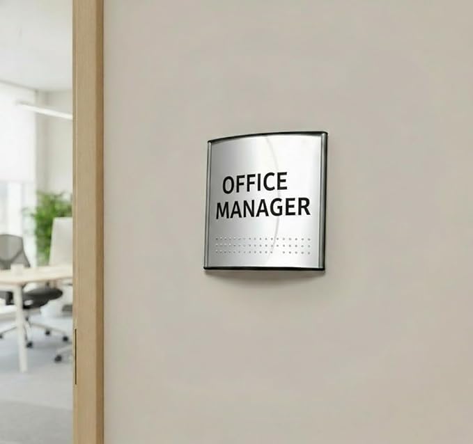 Set of 5 Metal Customizable Sign Holders 6" x 6" - Easy to Change Graphics, Perfect for Offices, Schools, and Businesses