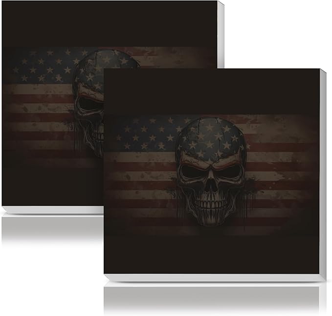 Sticky Notes 3x3 Inches, 2 Pads Cute Colorful Self-Stick Note Pads, Easy to Post for Home, Office and Daily Life Organization Luxuious Skeleton Flag