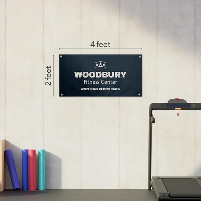 Staples Custom Scrim Vinyl Banner - 48W" x 24L" Quote Banner with 4 Grommets - Durable Outdoor Sign for Events, Promotions, and Business Advertising (Floral Swirl)