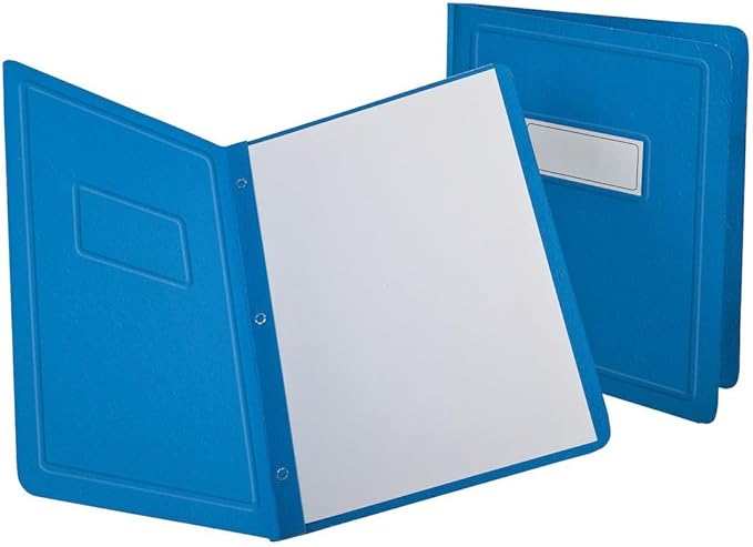 Oxford Title Panel and Border Front Report Covers, Light Blue, Letter Size, 25 per Box, (52501EE)