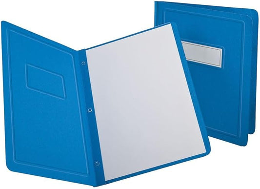 Oxford Title Panel and Border Front Report Covers, Light Blue, Letter Size, 25 per Box, (52501EE)