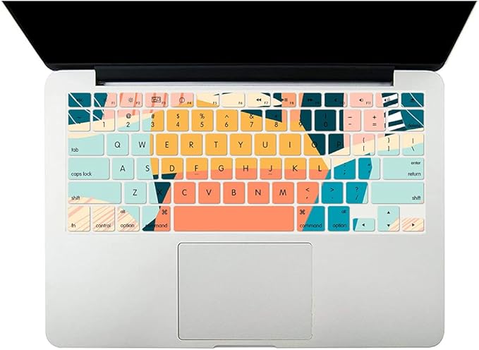 Case Compatible with MacBook Air 11 Inch Model A1370 & A1465, 2 in 1 Matte Plastic Laptop Hard Shell Snap on Case Bundle with Keyboard Cover for Mac Air 11,6" - Colored Pattern