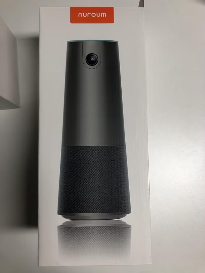 NUROUM C46 4K Video Conference Webcam, 8MP CMOS/AI Auto-Framing/5x Zoom, Conference Room Camera with Noise Cancelling Microphone&Speaker, 16ft Voice Pickup for PC/Laptop Zoom/Teams