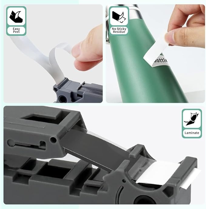 6-Pack Tze 18mm 0.7" Laminated White Compatible for Brother Tze-241 Tze241 Tz-241 Tz241 3/4 Inch Black on White Tz Label Tape 18mm for P Touch Label Maker PTD410 PTD400 PTD610BT PTD600 PTD460