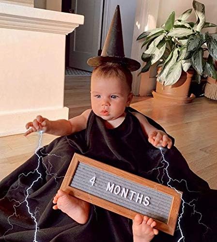 Felt Like Sharing Small Letter Board (Gray Felt - 10”x3.5”) – Changeable Message Board with 3 Sets of Felt Board Letters – Statement Wall Sign for Quotes, Home or Holiday Decor In Oak Frame