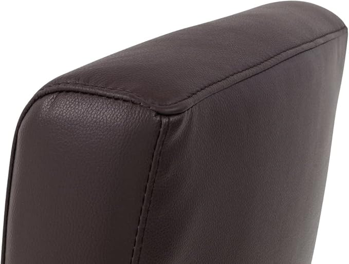 ZURI Forbes Genuine Leather Aluminum Base High Back Executive Chair - Dark Brown