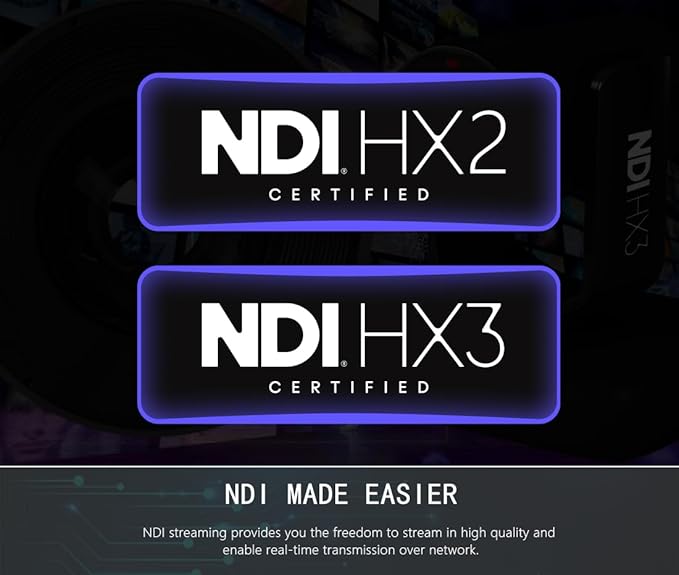 AVKANS NDI PTZ Camera, AI-Base Auto Frame Tracking Camera, 20X Zoom HDMI PTZ with SDI USB POE for Church House of Worship Live Streaming and Recording (NDI License Included)