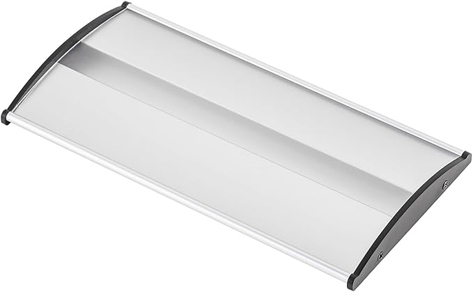 2 Pcs Aluminum Office Name Plate Holder for Door Wall Mount 8'' x 4'' Business Sign Holder Office Door Sign Sturdy Curved with Adhesive Tape and Plastic Film Included, Paper Inserts NOT Included