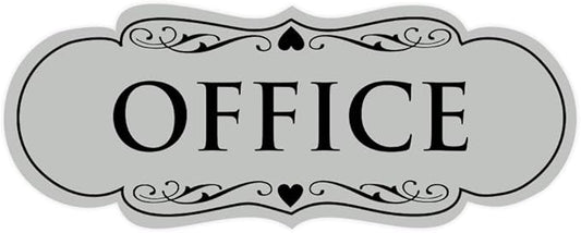 All Quality Designer Office Sign | Easy Installation - Lt Gray - Medium (1 Pack)