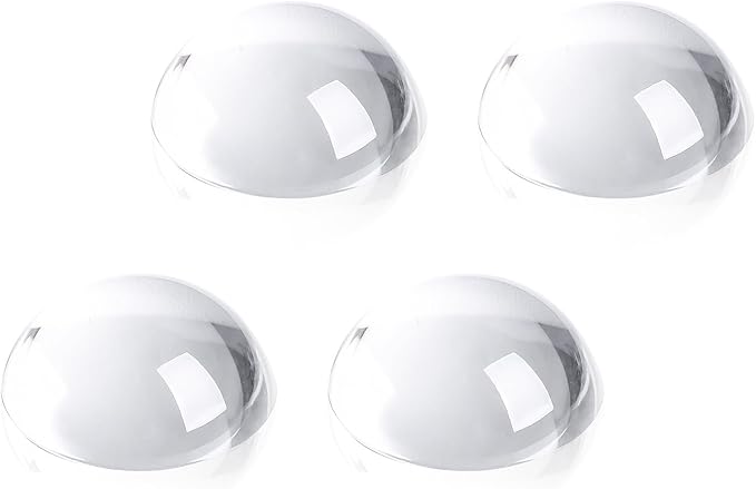 SWTHONY 4pcs 1.6inch Crystal Dome Magnifying Paperweight, Reading Magnifier Glass Paper Weights for Outdoor Events, Office Desk