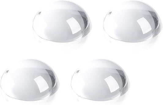 SWTHONY 4pcs 1.6inch Crystal Dome Magnifying Paperweight, Reading Magnifier Glass Paper Weights for Outdoor Events, Office Desk