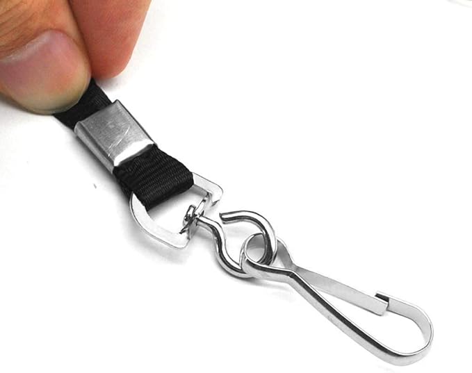 Beebel Lanyards 100 Pcs Lanyard for Id Badges Flat Lanyard with Badge Clip J-Hook