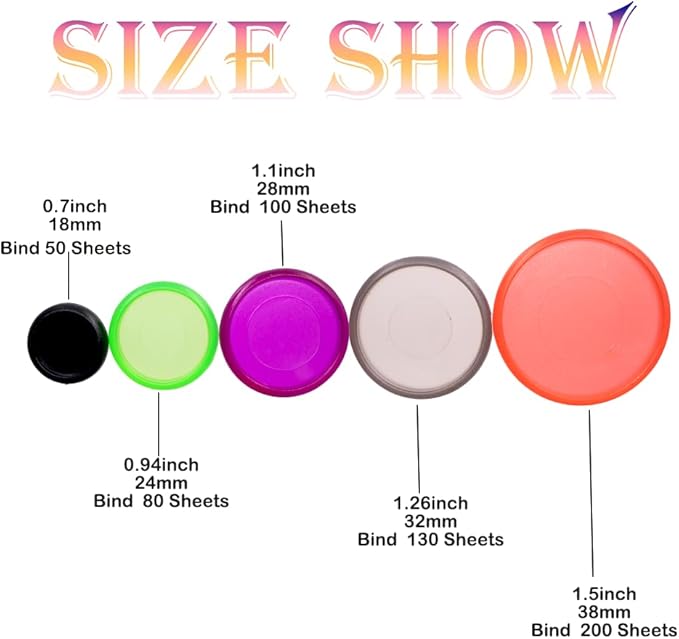 100pcs Discbound Notebook Discs DIY Planner Accessoriesfits for Tul,Levenger,Arc,Happy Planner,Talia(Solid & Clear Mixed,1.26 inch/32mm)