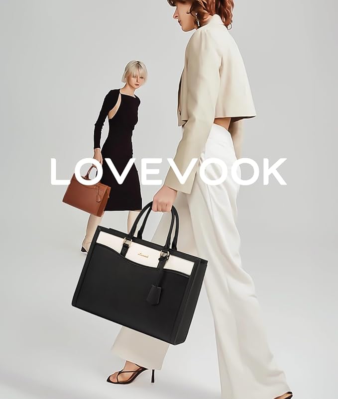 LOVEVOOK Laptop Tote Bag for Women, Office Work Bag Briefcase fit for 15.6 inch Laptop, Large Capacity Teacher Bag Handbag