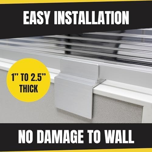 OBEX Screen Extender Polycarbonate Desk Privacy Panel & Divider for Office Cubicle, 12" x 60", Translucent